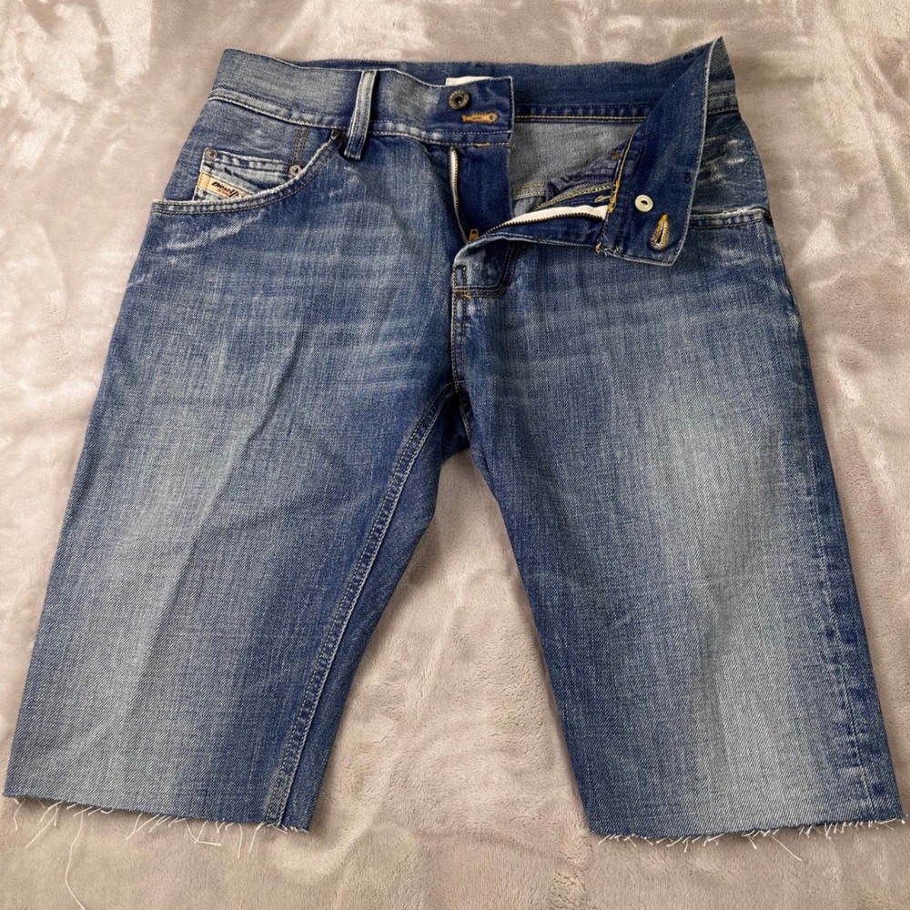 Diesel Denim Jeans Shorts Mens 31 Blue‎ Cut Off Distressed Italy Cotton Summer